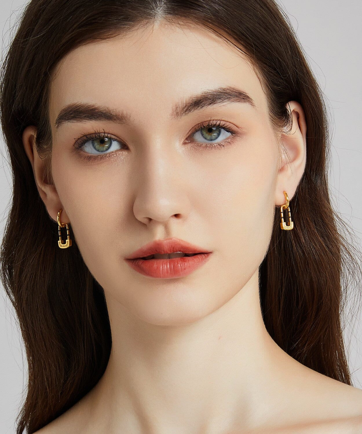 24K Yellow Gold Lock Earring Saurin Jiya