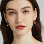 24K Yellow Gold Lock Earring Saurin Jiya