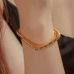 24K Yellow Gold Locking Bracelet Saurin Jiya