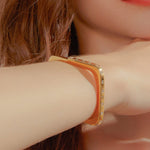 24K Yellow Gold Locking Bracelet Saurin Jiya