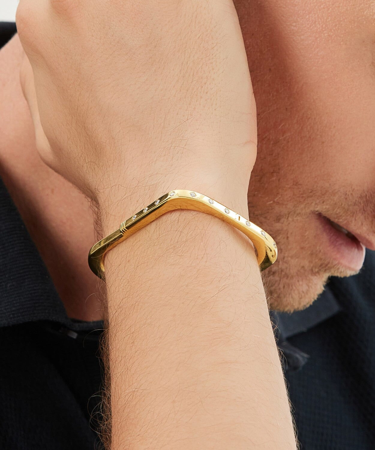 24K Yellow Gold Locking Bracelet Saurin Jiya