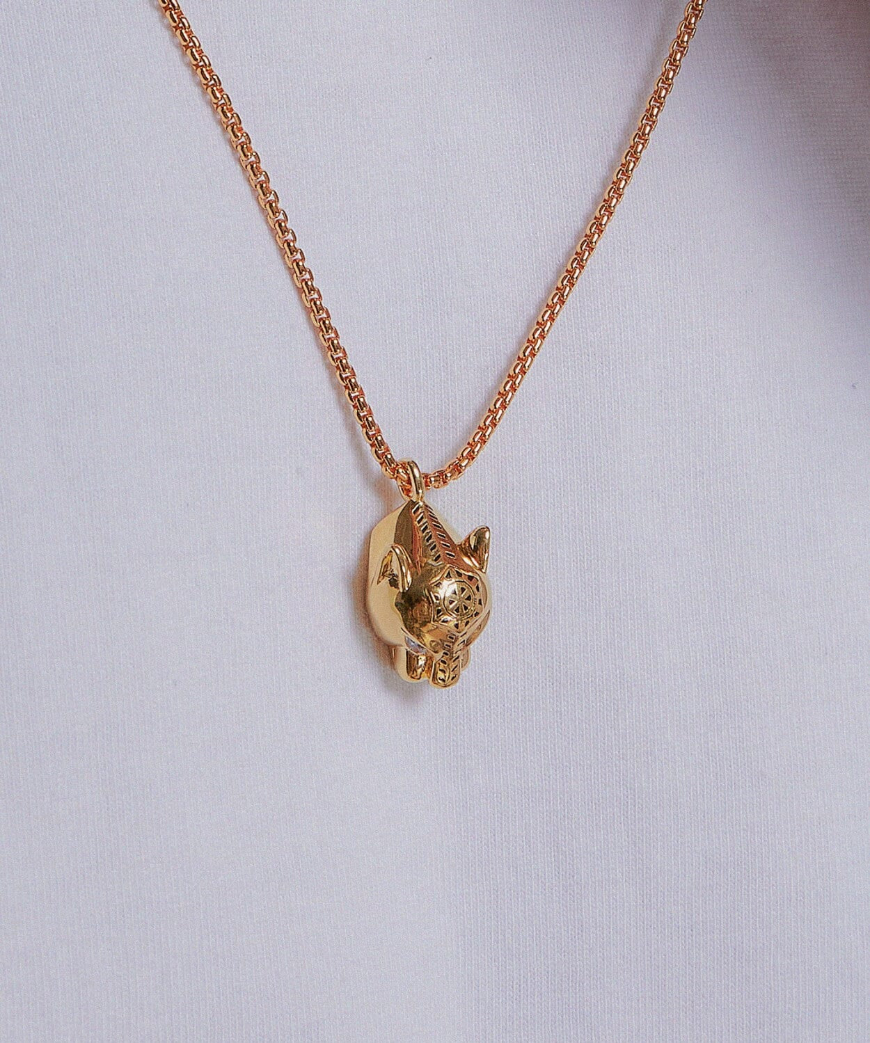 24K Yellow Gold Panther Pendant Saurin Jiya