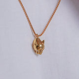 24K Yellow Gold Panther Pendant Saurin Jiya