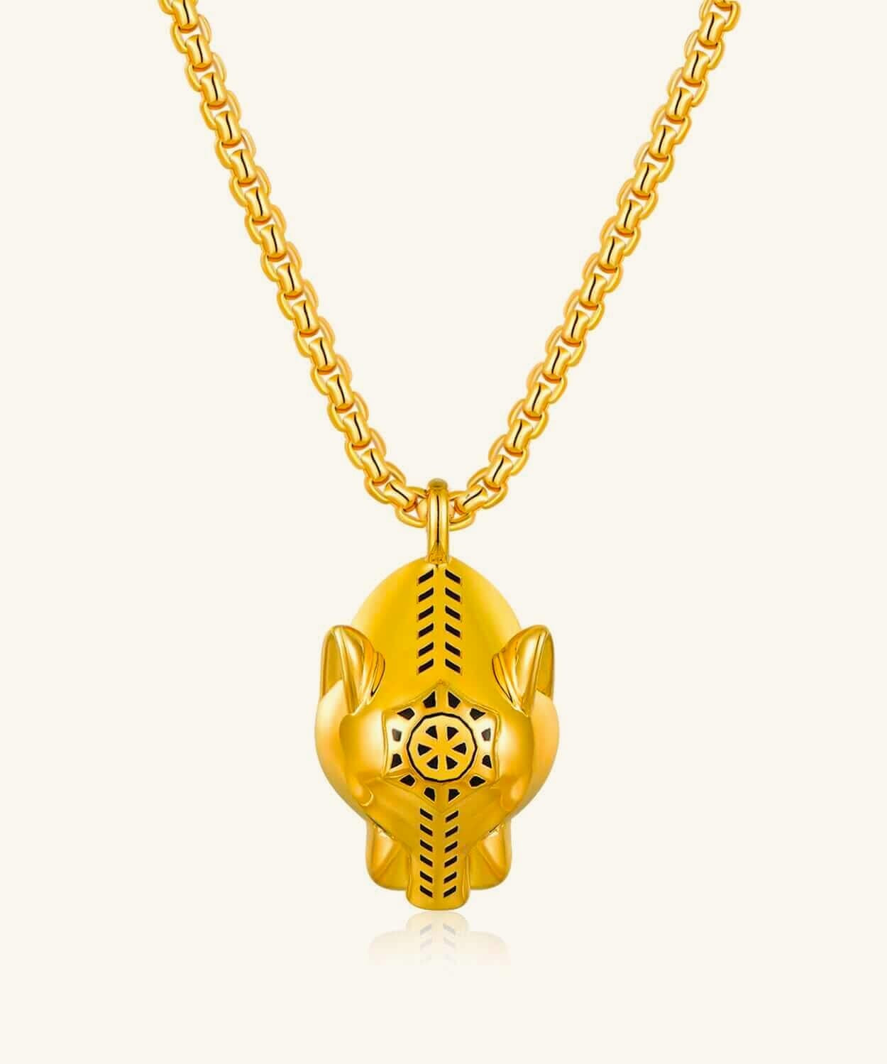24K Yellow Gold Panther Pendant Saurin Jiya