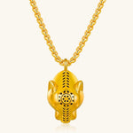 24K Yellow Gold Panther Pendant Saurin Jiya