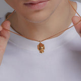 24K Yellow Gold Panther Pendant Saurin Jiya