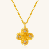 24K Gold Clover Necklace