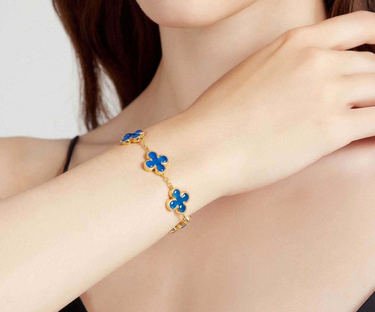 Blue Clover BraceletHandcrafted Fine Jewelry