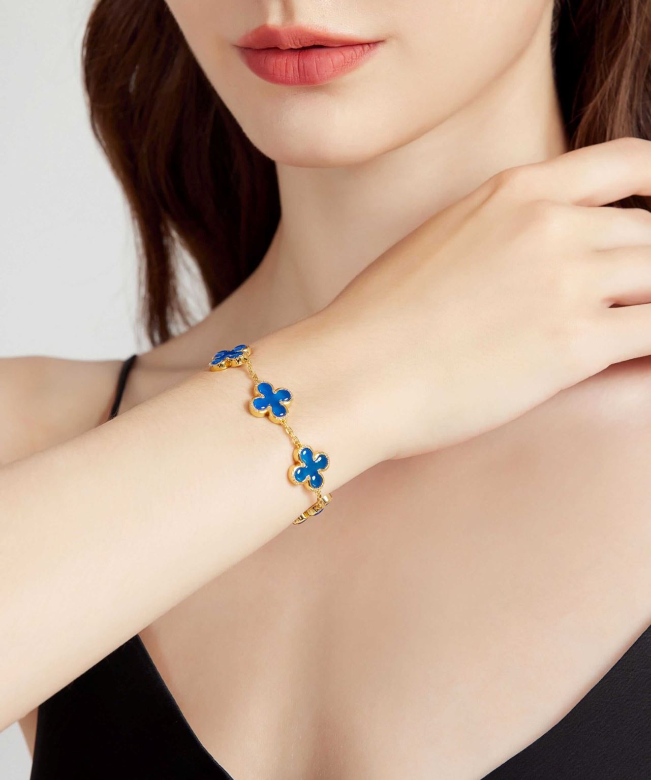 Blue Clover Bracelet