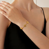 24K Gold Clover Bracelet Saurin Jiya