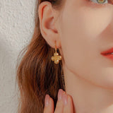 24K Gold Clover Earring Saurin Jiya