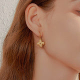 24K Gold Clover Earring Saurin Jiya