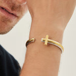 24K Gold Cross Bracelet Saurin Jiya