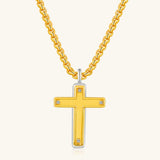 24K Gold Cross Necklace Saurin Jiya