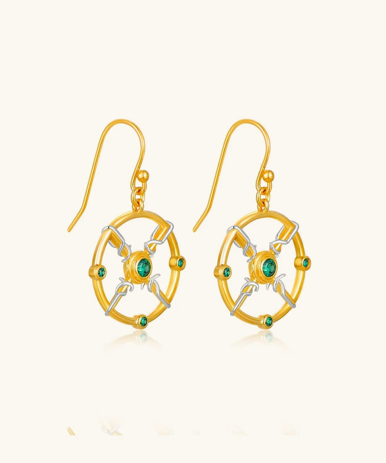 24K Gold Enchanted Emerald Earring Saurin Jiya