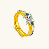 24K Gold Enchanted Emerald Ring Saurin Jiya