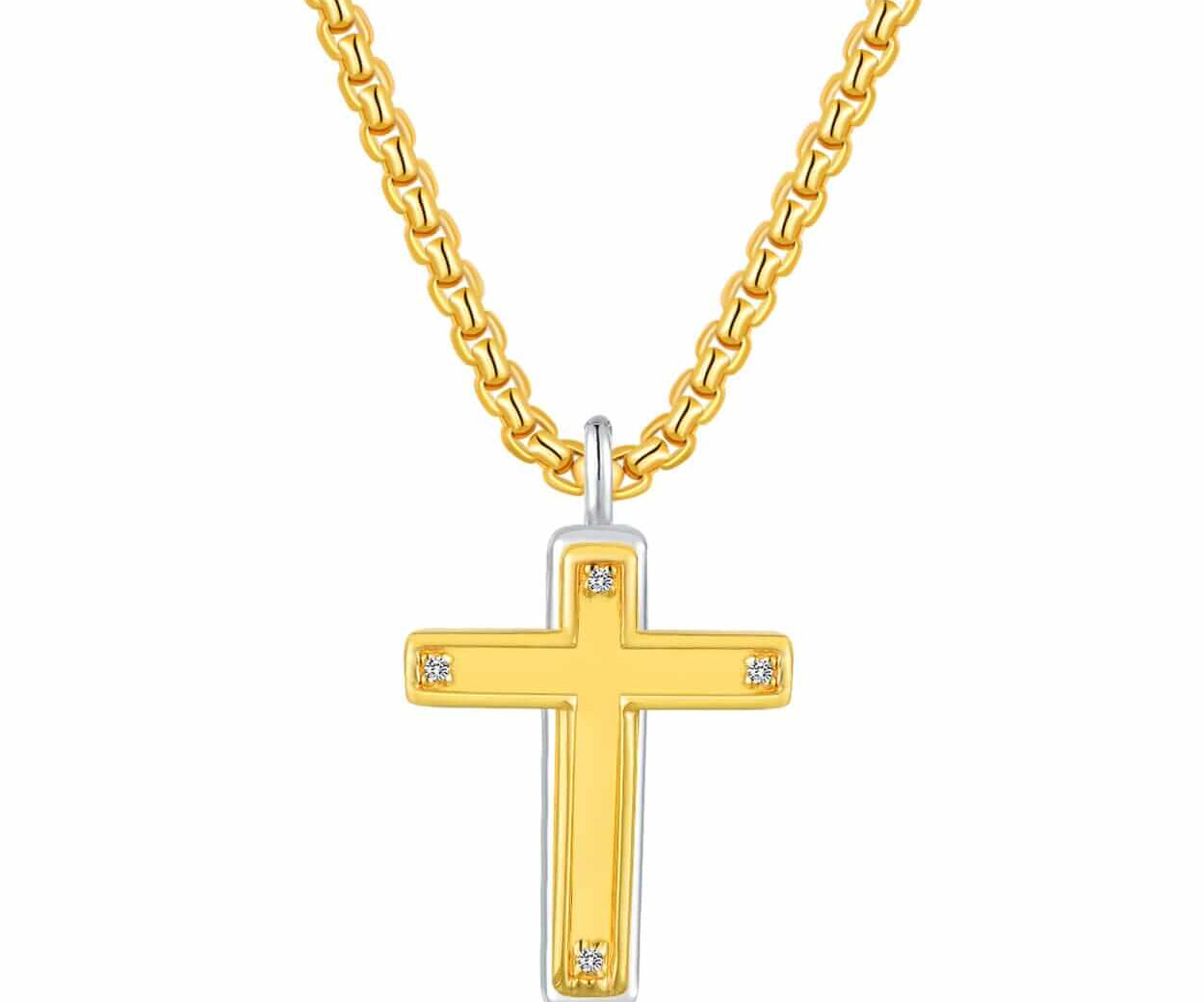 Mens Cross NecklaceHandcrafted Fine Jewelry