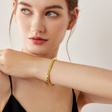 Gold Lock Bracelet