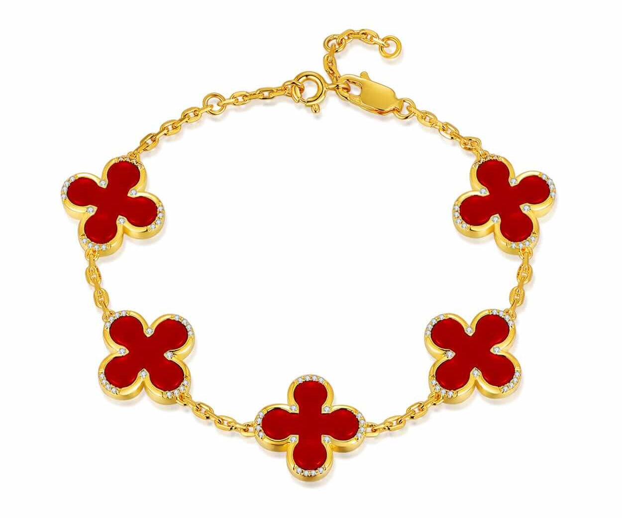 Red Clover BraceletHandcrafted Fine Jewelry