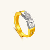 24K Gold Lock Ring Saurin Jiya