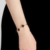 Onyx Clover Bracelet