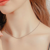 24K White Gold Bead Chain - 2mm Saurin Jiya