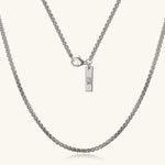 24K White Gold Box Chain - 2mm Saurin Jiya