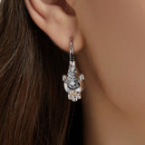 24K White Gold Leopard Earring Saurin Jiya