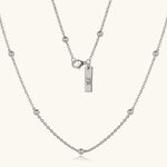 24K White Gold Satellite Chain Necklace - 1mm Saurin Jiya