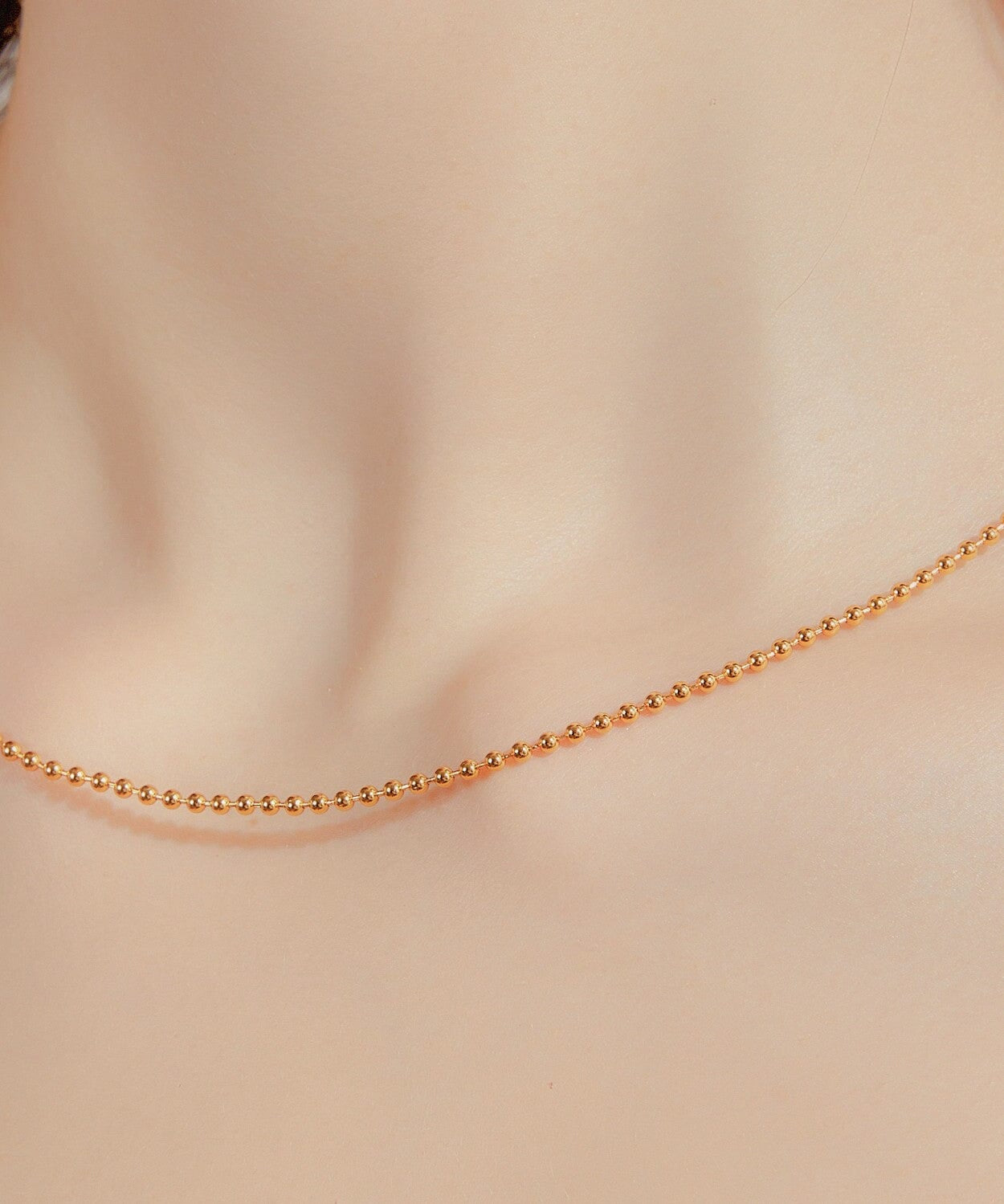 24K Yellow Gold Bead Chain - 2mm Saurin Jiya