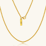 24K Yellow Gold Bead Chain - 2mm Saurin Jiya