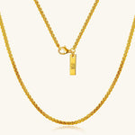 24K Yellow Gold Box Chain - 2mm Saurin Jiya