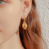 24K Yellow Gold Leopard Earring Saurin Jiya