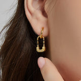 24K Yellow Gold Lock Earring Saurin Jiya