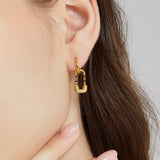 24K Yellow Gold Lock Earring Saurin Jiya