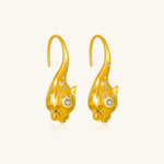 24K Yellow Gold Panther Earring Saurin Jiya