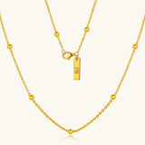 24K Yellow Gold Satellite Chain Necklace - 1mm Saurin Jiya