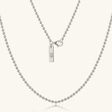 24K White Gold Bead Chain - 2mm